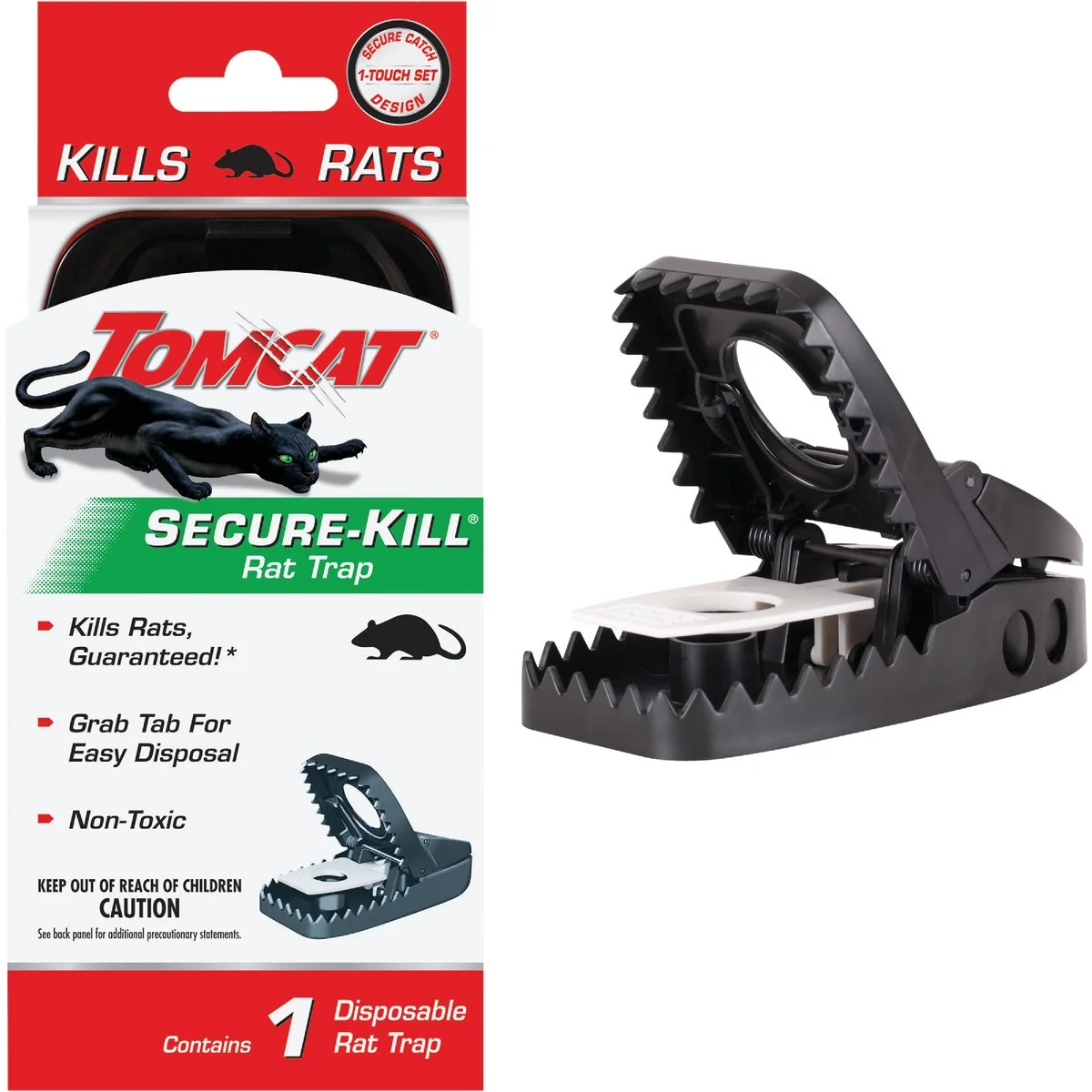 Pure Tomcat Secure-Kill Mechanical Rat Trap 1-Pack Verified