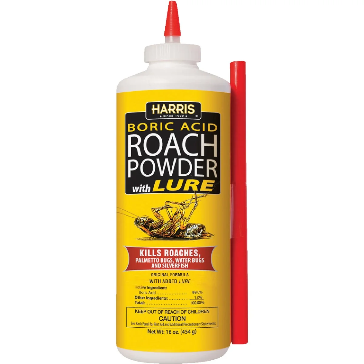 Easy-to-Use Harris 16 Oz. Ready To Use Powder Boric Acid Roach Killer with Applicator Reusable