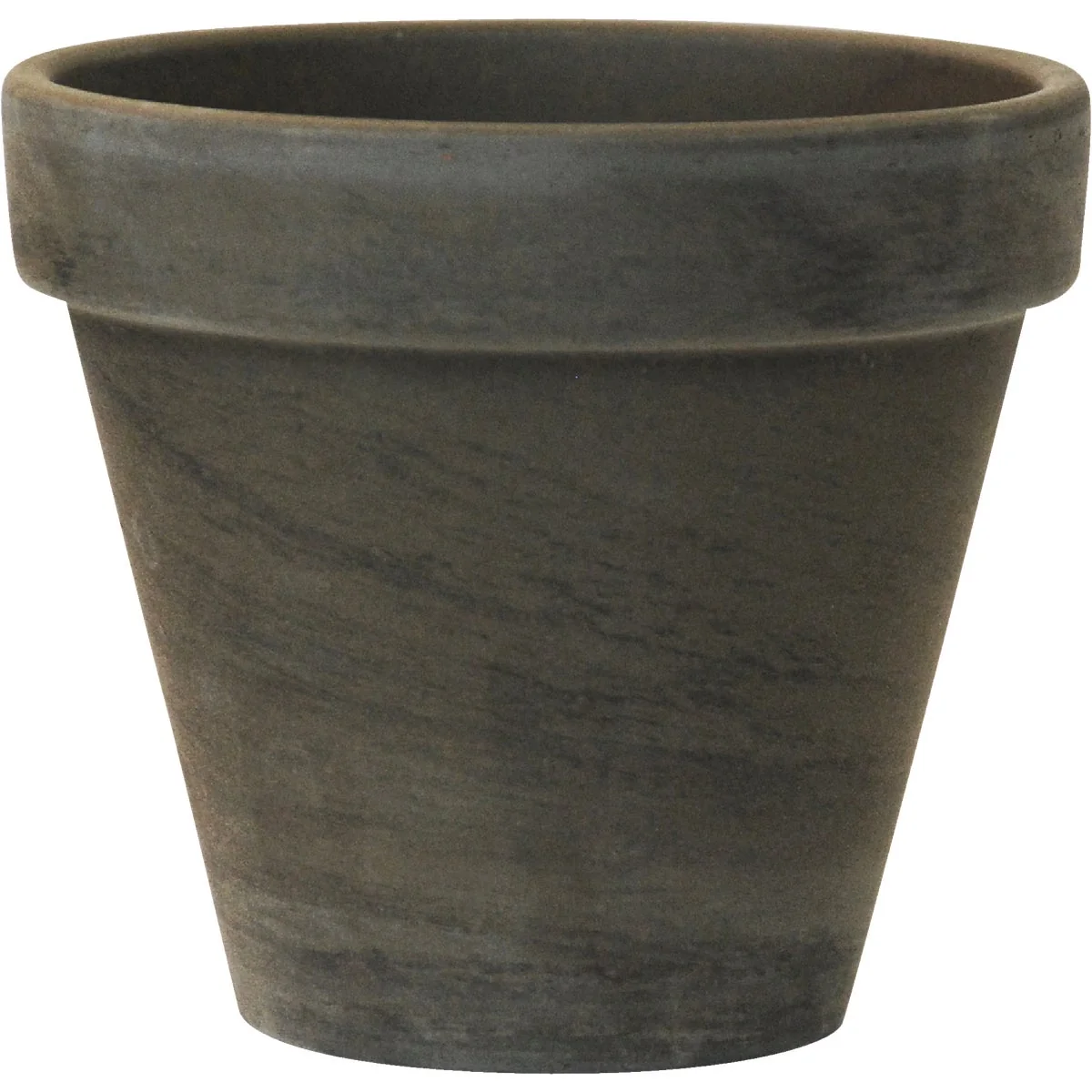 Eco-Friendly Ceramo 3-3 4 In. H. x 4-1 2 In. Dia. Dark Basalt Clay Standard Flower Pot Smart