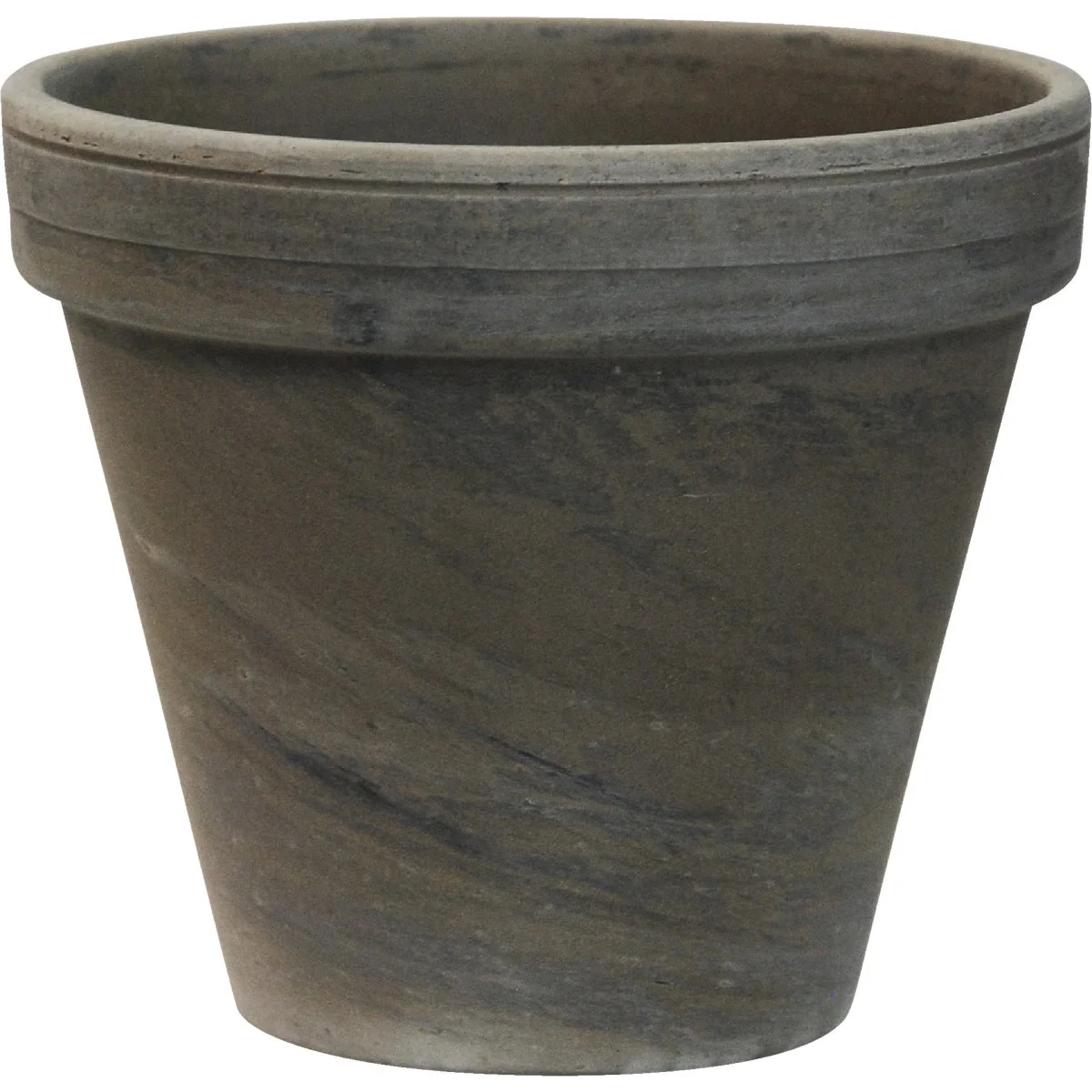 Secure Ceramo 6-3 4 In. H. x 7-3 4 In. Dia. Dark Basalt Clay Standard Flower Pot Luxury