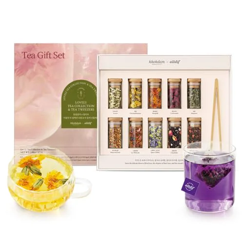 Comfortable Premium 10 Tea Sampler Gift Set with Wooden Tweezers 10 Count Enhanced