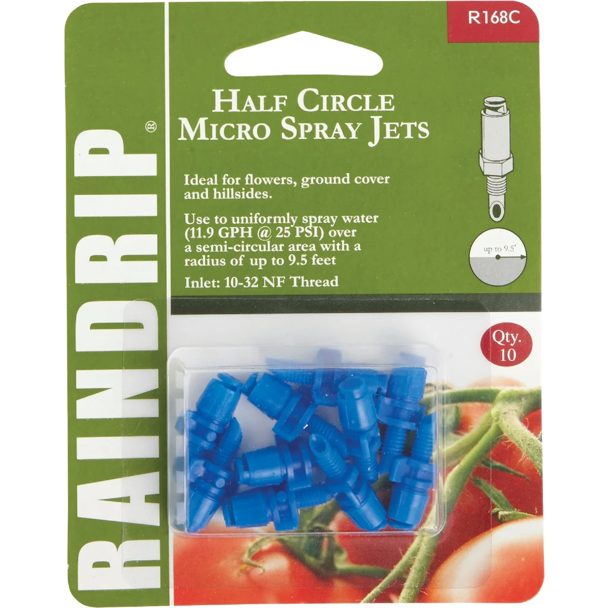 Recyclable Raindrip Half Circle Micro Jet Sprayer 10-Pack Breathable
