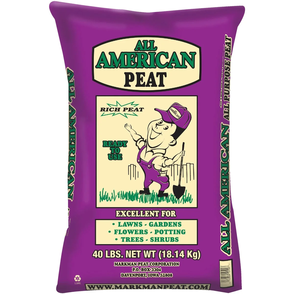 Certified All American 40 Lb. Organic Sphagnum Peat Moss Responsible