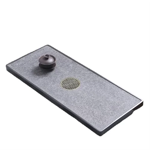 Elite Tea Set Natural Ebonite Tea Tray Stone Large Tea Table Tray Tea Sea Home Simple Kung Fu Tea Tray Tea Set Chinese Tea Set Genuine