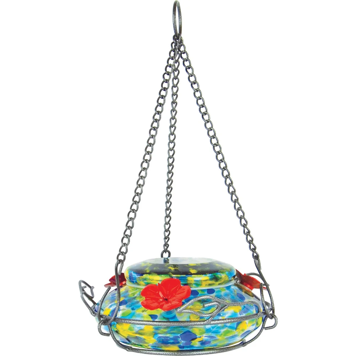 Enhanced Nature's Way 18 Oz. Glass Solar Illuminated Hummingbird Feeder Sustainable