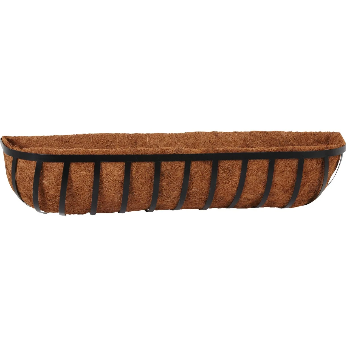 Expertly Made Garden 36 In. Black Steel Rod Modern Trough Wall Mount Planter Convenient