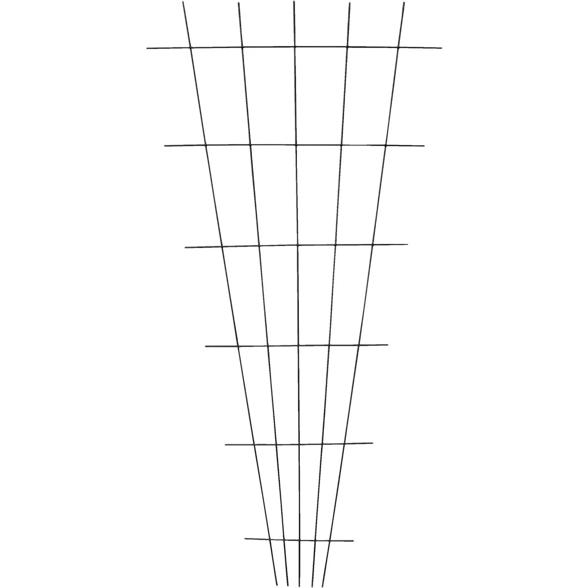 Solid Garden Steel Fan Black Trellis Artisan