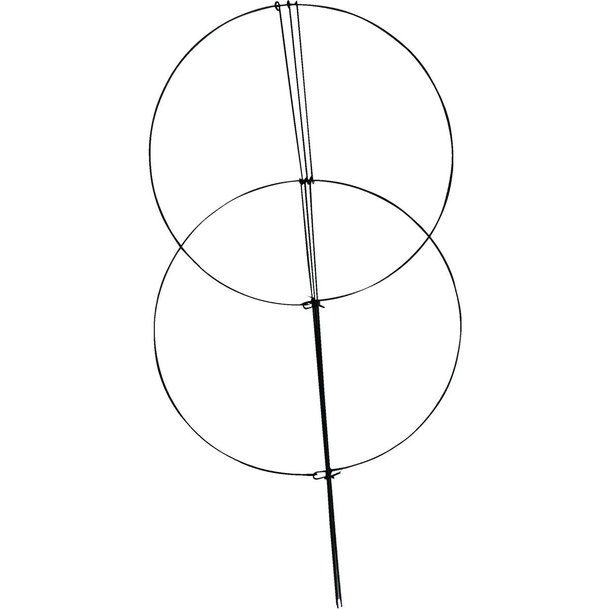 Reusable Garden 36 In. H. x 18 In. Dia. Green Vinyl-Coated Steel Double Plant Support Top-Quality