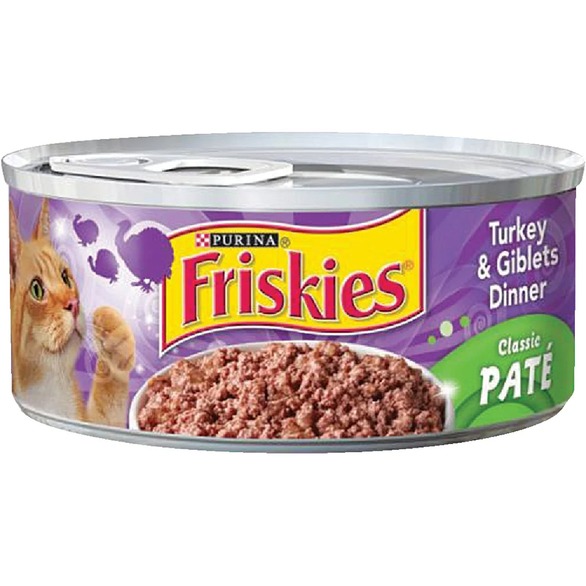 Green Purina Friskies 5.5 Oz. Turkey Giblets Dinner Flavor All Ages Wet Cat Food Next-Generation