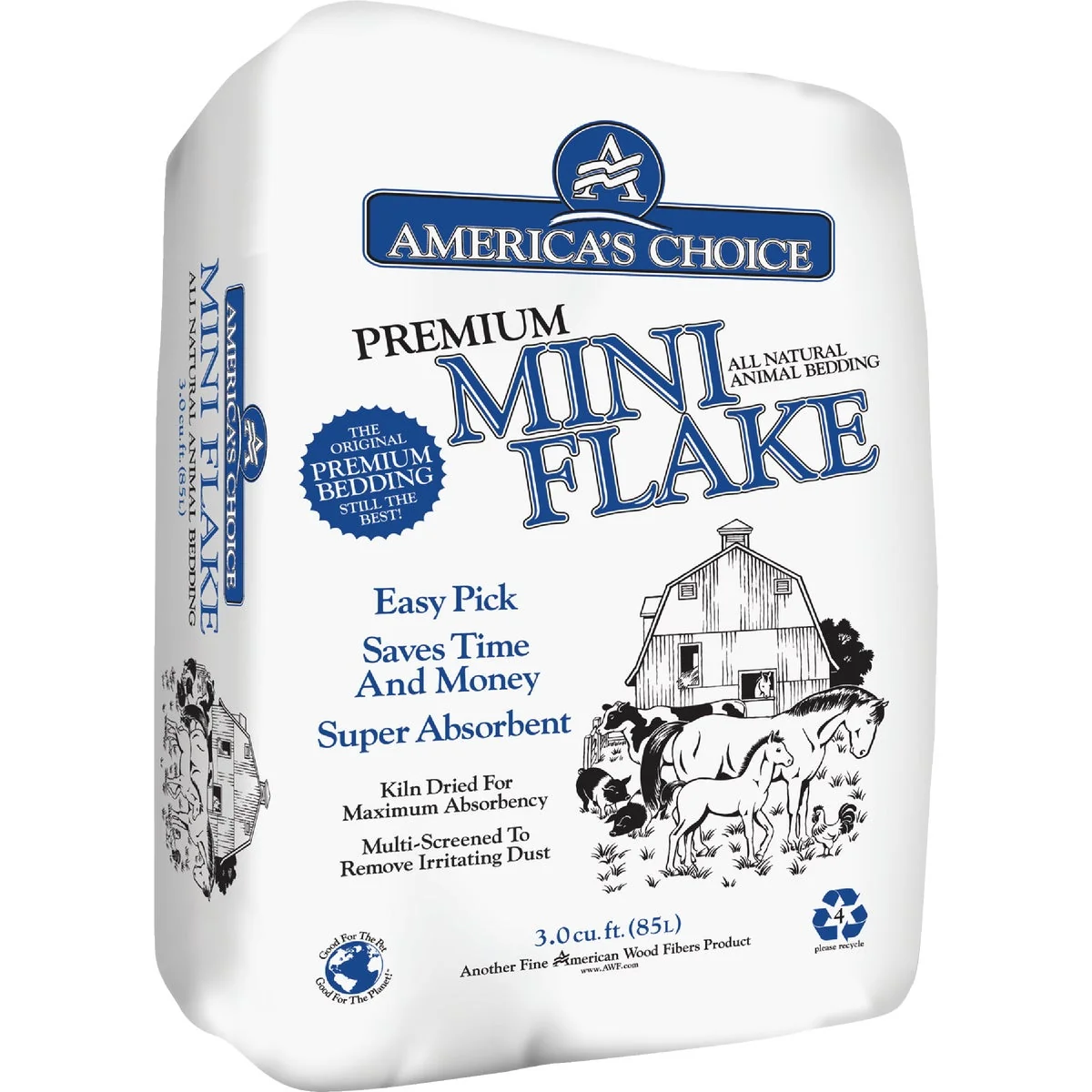 Trusted America's Choice 3.0 Cu. Ft. Mini Flake Pine Animal Bedding Stall Shavings Secure
