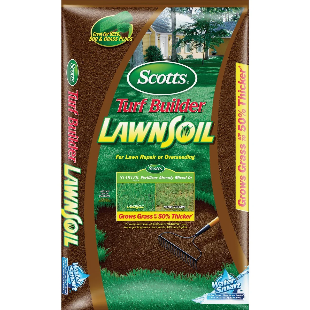 Solid Scotts Turf Builder LawnSoil 1 Cu. Ft. 32-1 2 Lb. All Purpose Phosphorus Top Soil Pure