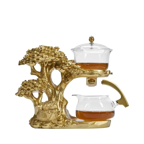 Natural Glass Teapot Set with Infuser Semi Automatic Tea Set Teapot Flexible