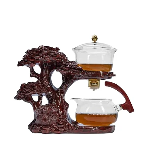 Eco-Friendly Glass Teapot Set with Infuser Semi Automatic Tea Set Teapot Fine Crafted