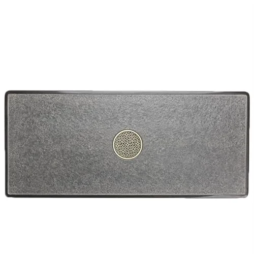 Authentic Tea Set Natural Ebonite Tea Tray Desktop Tea Table Embedded Office Home Simple Natural Stone Tea Tray Chinese Tea Set Fine Crafted