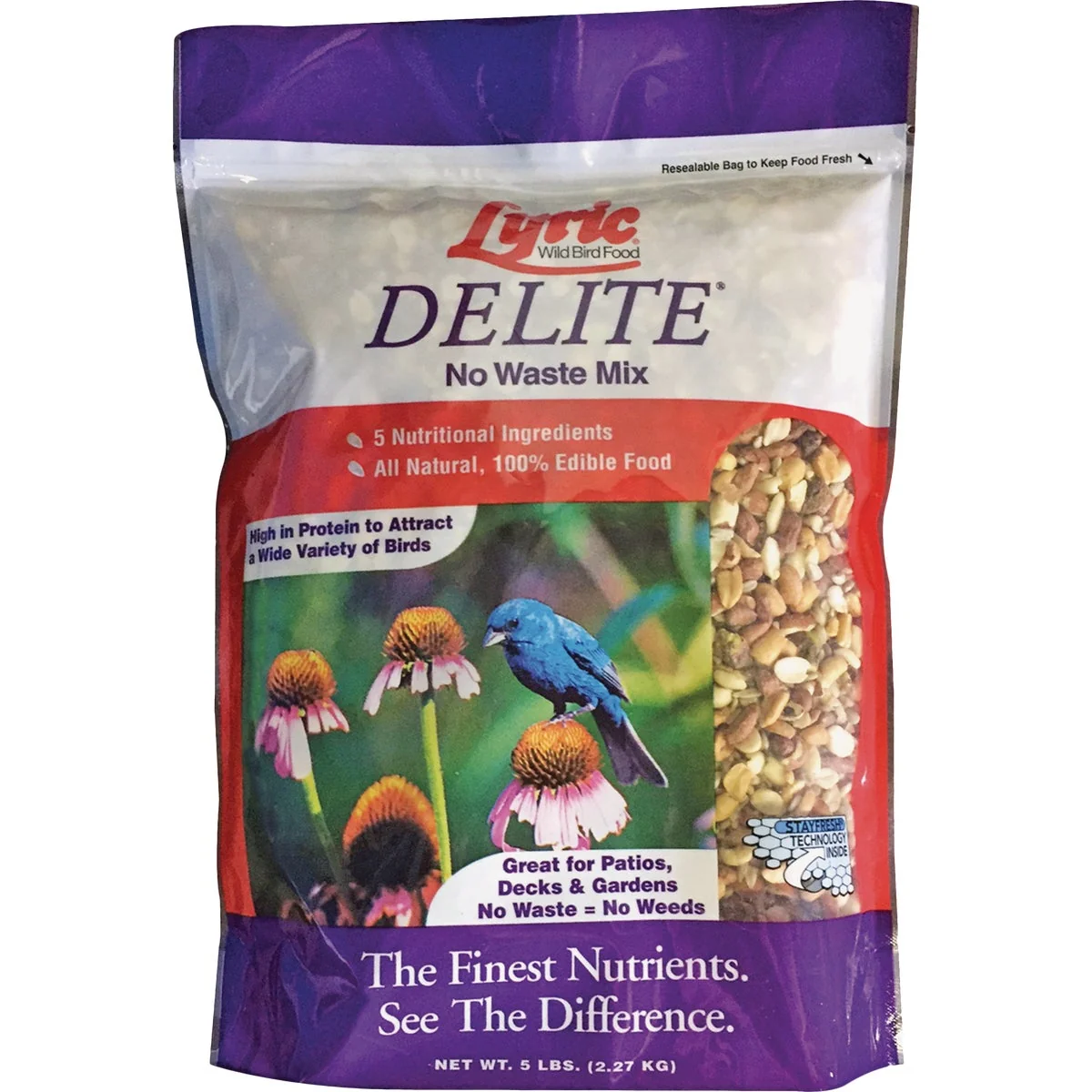 Fine Lyric Delite 5 Lb. High Protein No Waste Mix Bird Food Comfortable