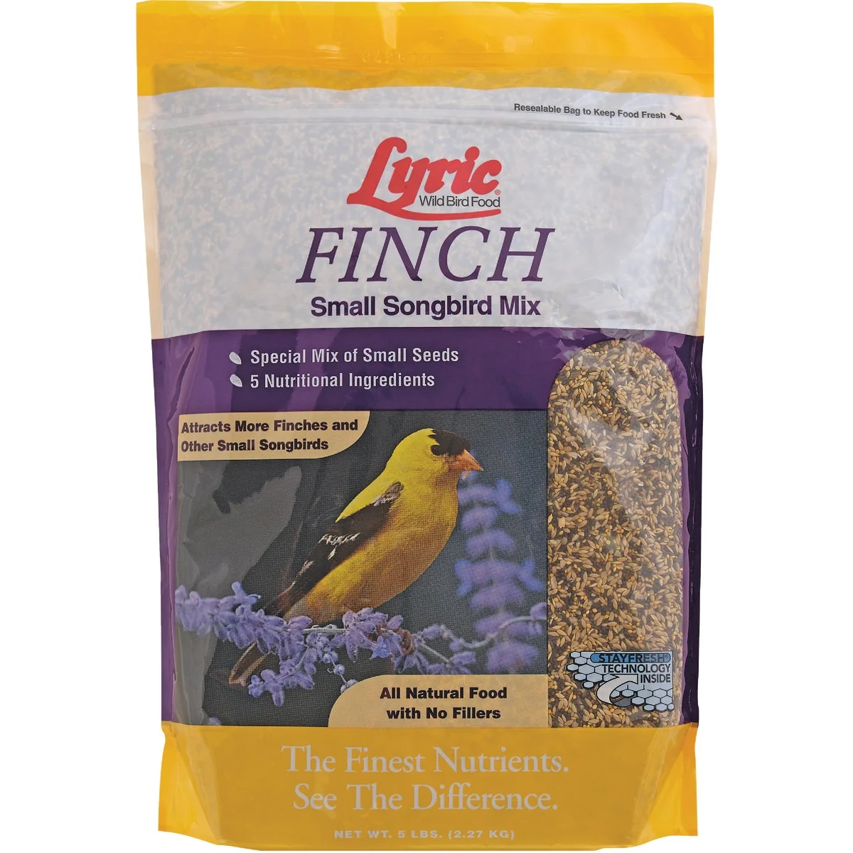 Functional Lyric 5 Lb. Finch Small Songbird Wild Bird Mix Next-Generation