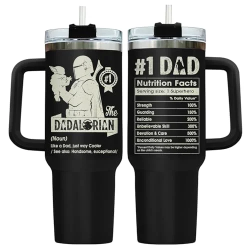Sophisticated Dad Funny Space 40 oz Tumbler with Handle Easy-to-Use