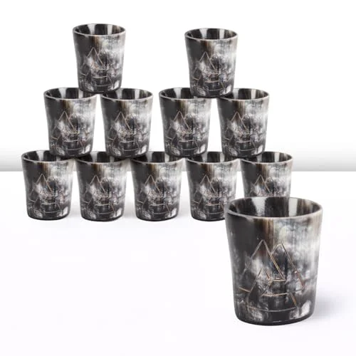 Breathable Viking Horn Shot Glasses Set of 12 12 Count Professional