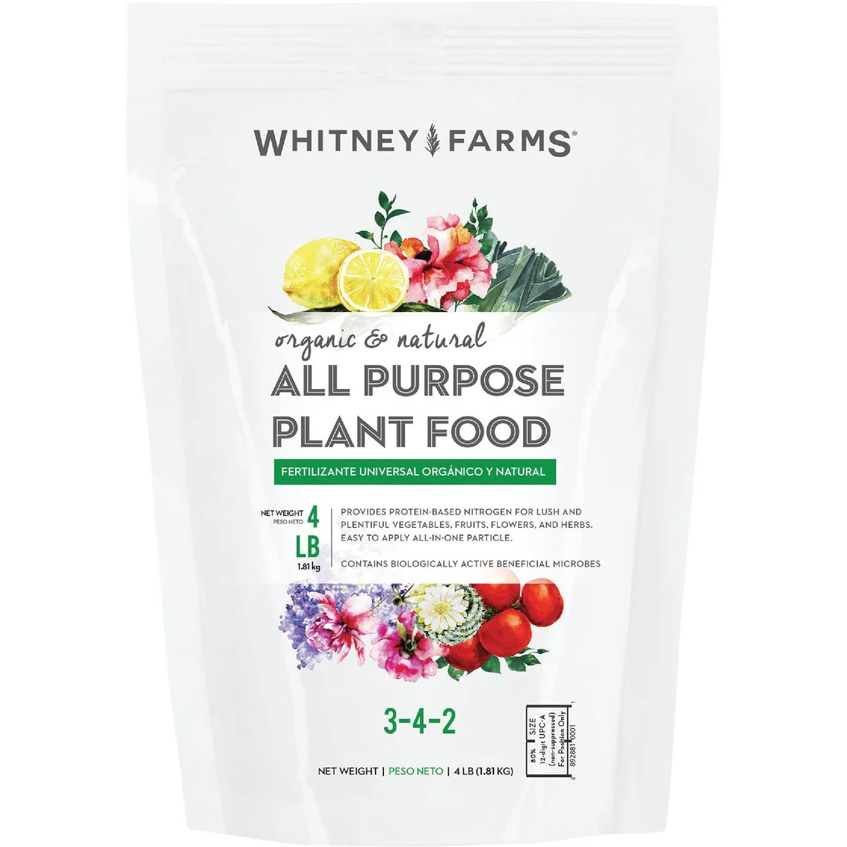 Outstanding Whitney Farms 4 Lb. 3-4-2 Organic Natural All-Purpose Dry Plant Food Fashionable