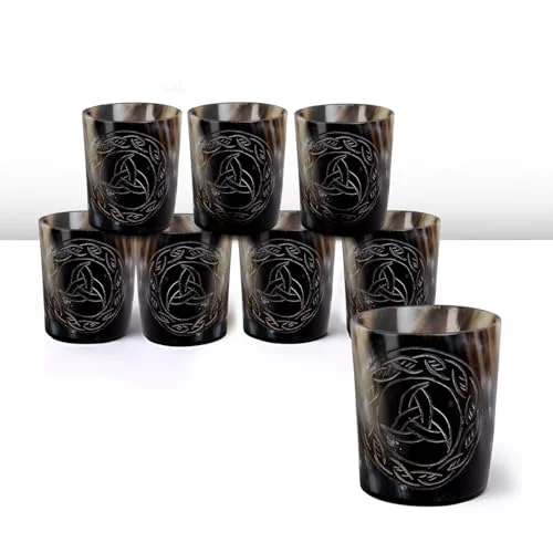User-Friendly Viking Horn Shot Glasses Set of 8 8 Count Recyclable