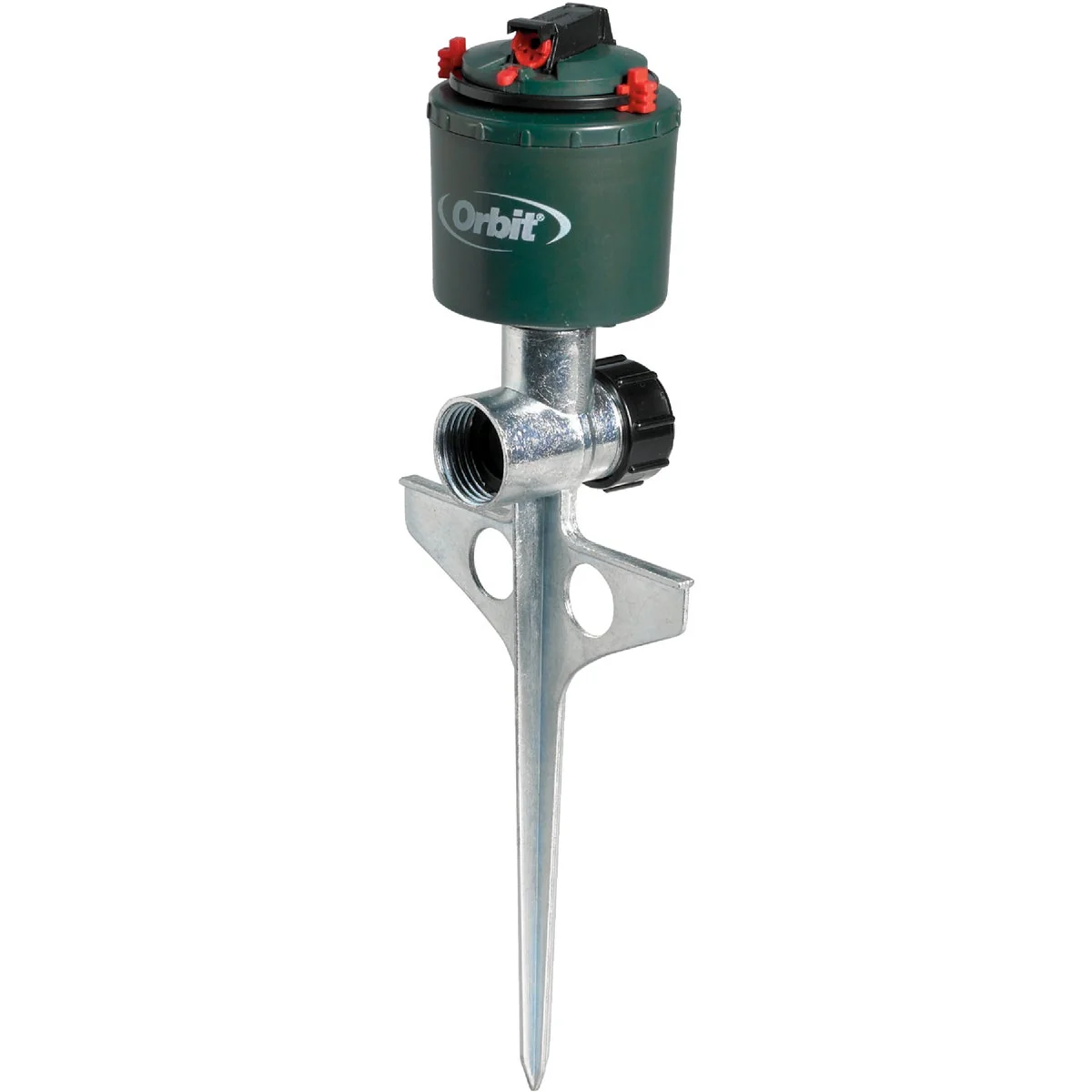 Secure Orbit Plastic 26 Ft. to 80 Ft. Dia. Green Stationary Gear Drive Sprinkler Verified