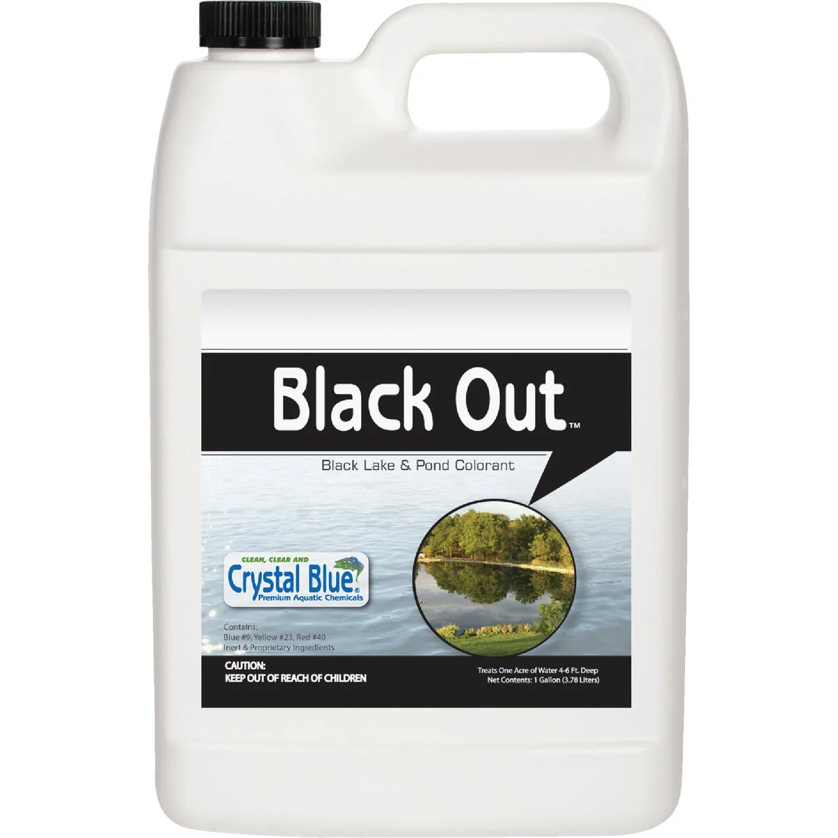 Convenient Black Out 1 Gal. 1-Acre Reflective Lake Pond Colorant Sophisticated