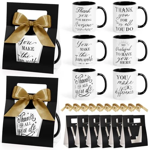 Versatile 12 Set Employee Appreciation Gift 12 oz Thank You Mug and Mug Box 12 Count Traditional