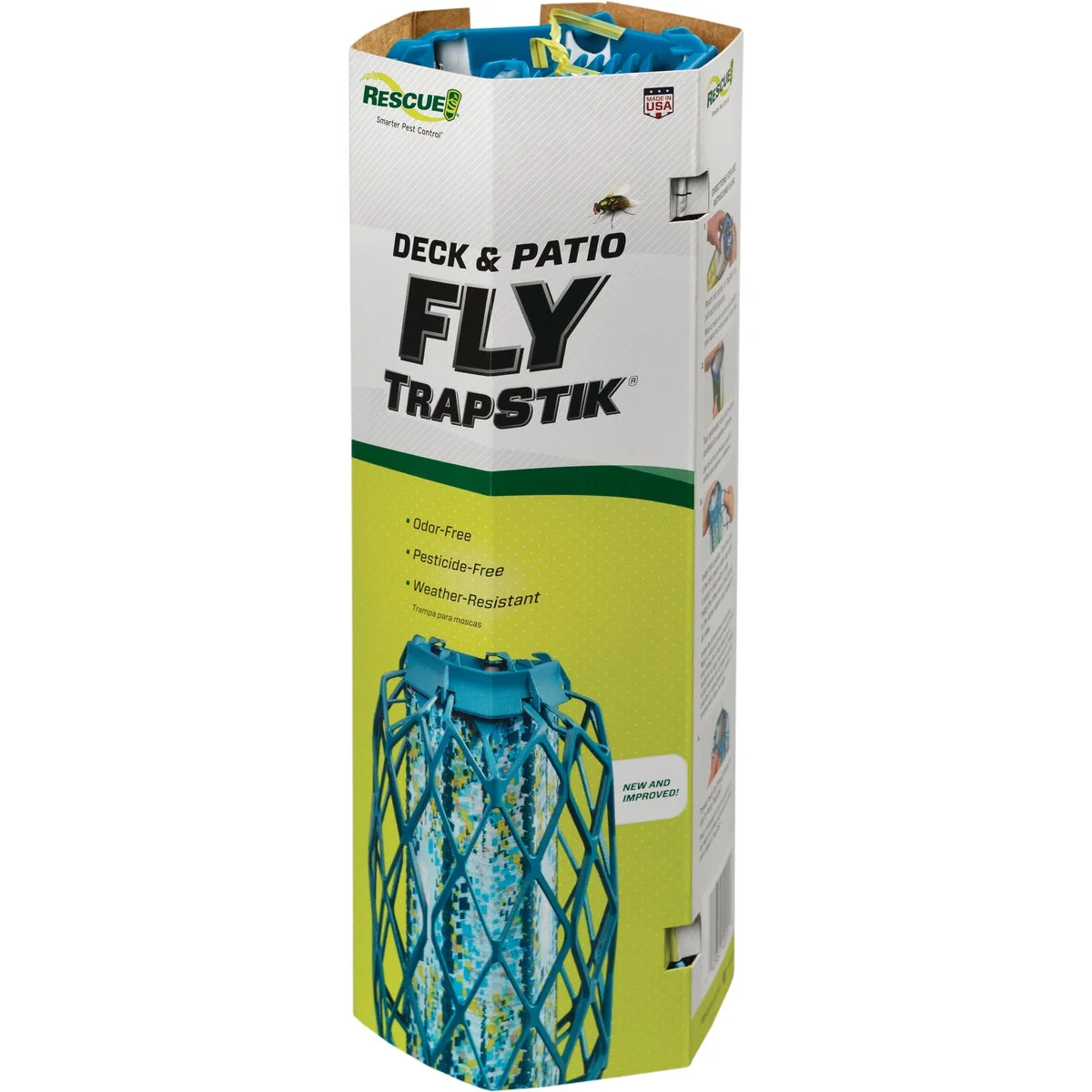 Outstanding Rescue TrapStik Disposable Deck Patio Fly Trap Natural