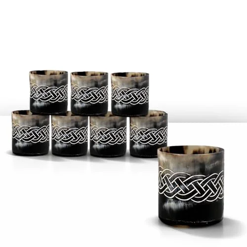 Original Viking Horn Shot Glasses Set of 8 8 Count Fine