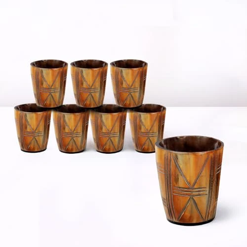Genuine Viking Horn Shot Glasses Set of 8 8 Count First-Class