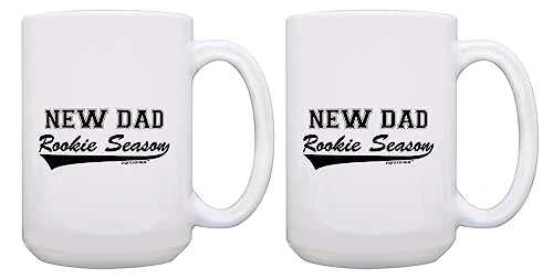 Trusted New Dad Rookie Season 15oz Coffee Mug 2 Count Easy-to-Use