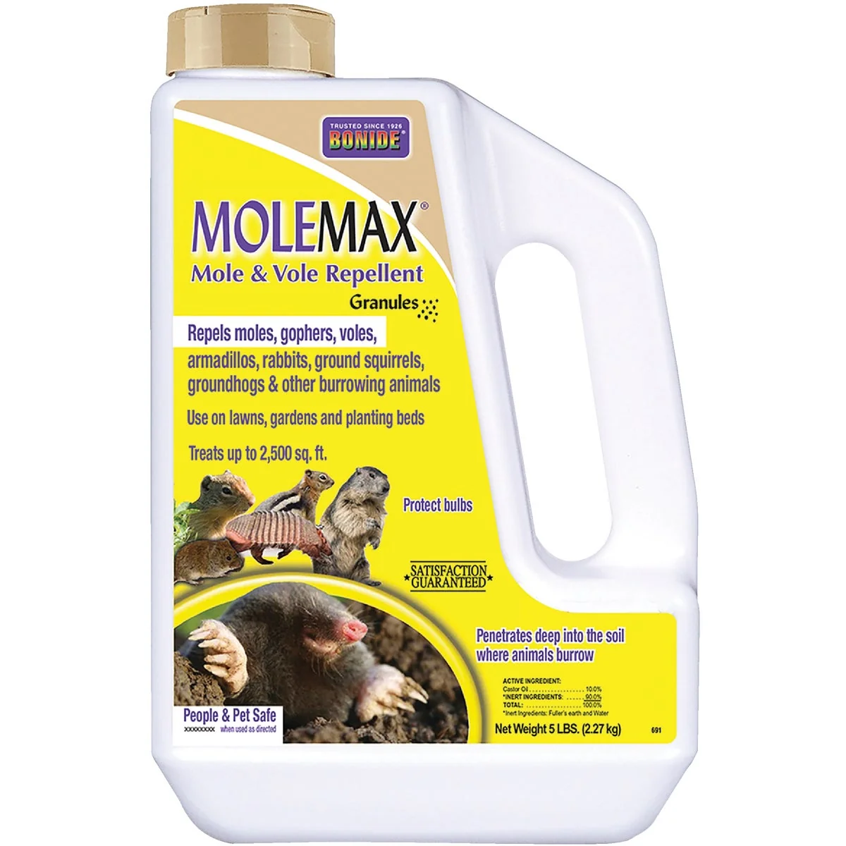 Smooth Bonide Molemax 5 Lb. Granular Animal Repellent Practical