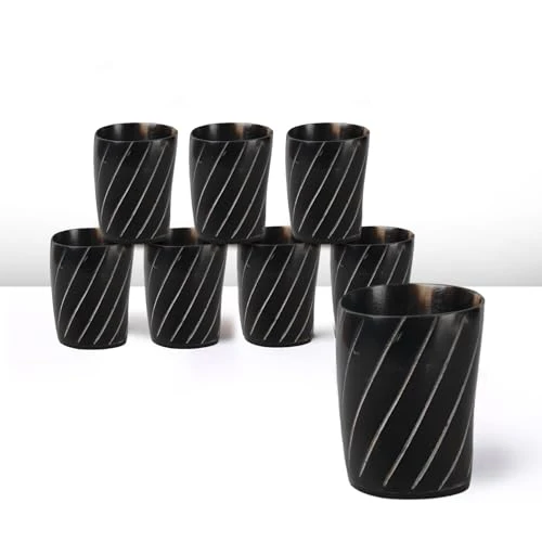 Efficient Viking Horn Shot Glasses Set of 8 8 Count Authentic