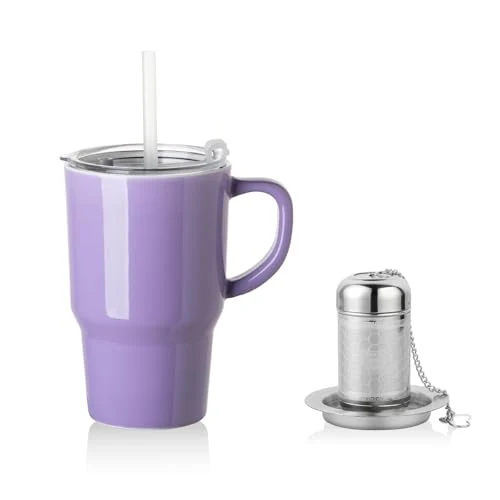 Official Sweejar Ceramic Tea Cup with Lid Practical