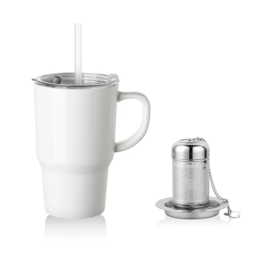 Breathable Sweejar Ceramic Tea Cup with Lid Crafted