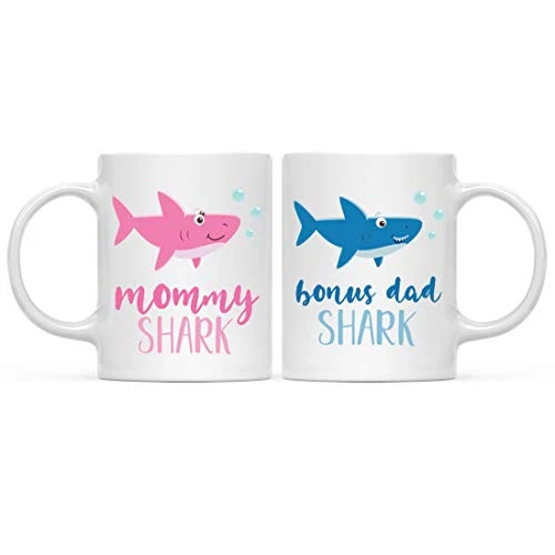 Easy-to-Use Baby Shark Family 11oz. Coffee Mug Gift Set Comfortable