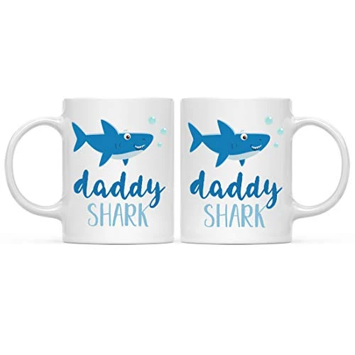 Expertly Made Baby Shark Gay Family 11oz. Coffee Mug Gift Set Premium Material