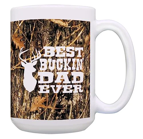 Top-Quality Buckin Dad Ever Camo 15oz Coffee Mug Prestigious