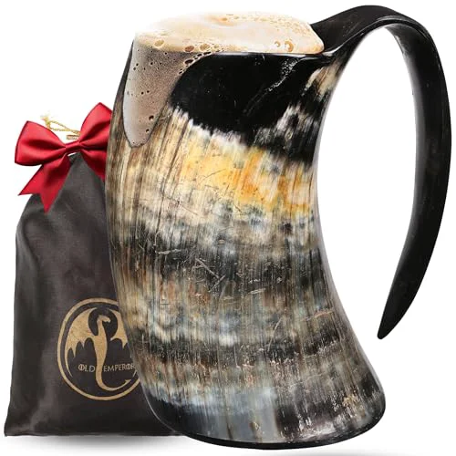 Artisan OLDEMPEROR Viking Drinking Horn Mug Casual