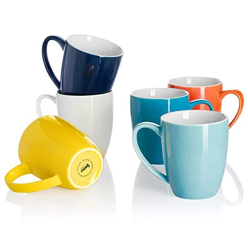 Solid Porcelain Mugs 6 Count Sustainable