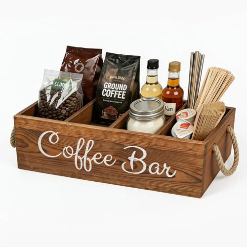 High-Performance Coffee Station Organizer with Small Removable Dividers Certified