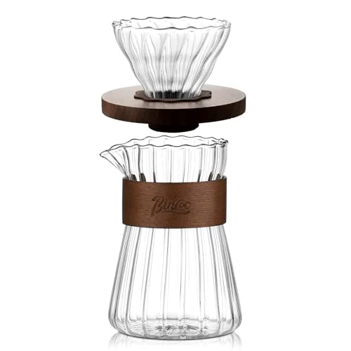 Modern Clear Glass Drip Coffee Maker Set Traditional