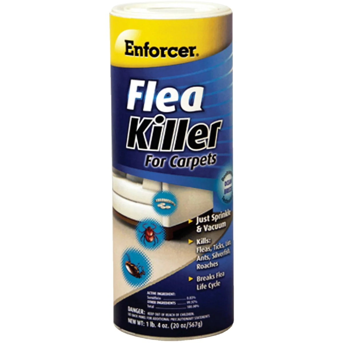 Lightweight Enforcer 20 Oz. Ready To Use Powder Tick Flea Killer For Carpets First-Class