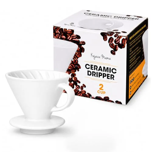 Safe Ceramic Pour Over Coffee Dripper V02 Manual Brewer White Authentic