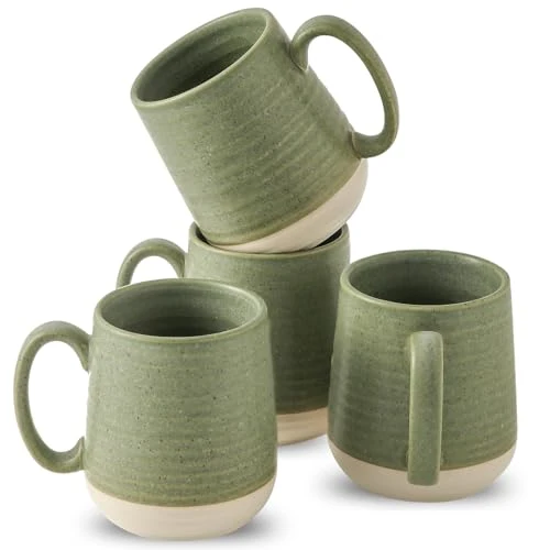 Powerful Large Ceramic Coffee Mugs Set 4 Count Original