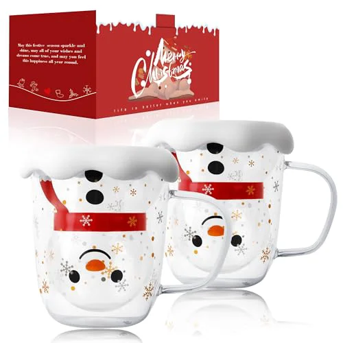 Artisan 2pcs Snowman Christmas Mugs 2 Count Long-Lasting