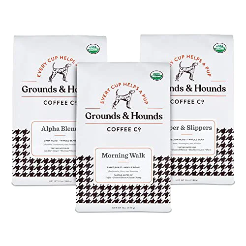 Excellent Grounds Hounds Coffee Organic Variety Pack 36 Ounce Refined