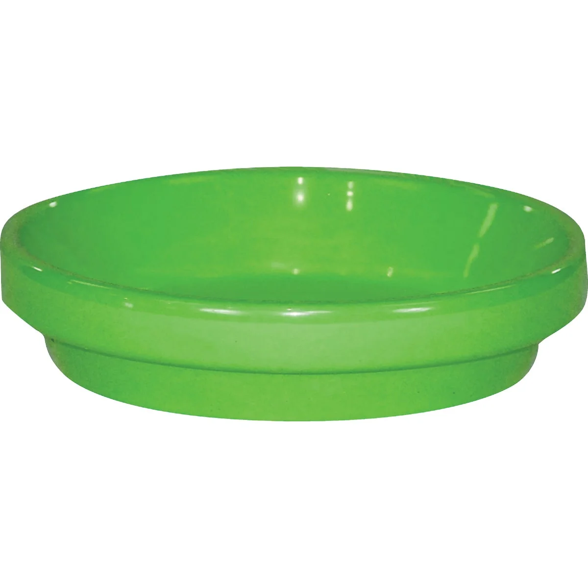 Ceramo Spring Fever 6 In. Bright Green Clay Flower Pot Saucer Optimized