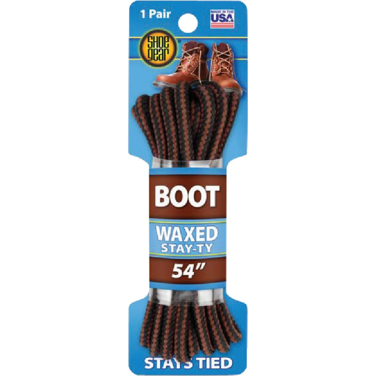 Genuine Shoe Gear Waxed 54 In. Round Boot Laces Advanced