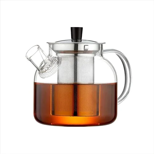 Casual Glass Teapot with Removable Infuser Eco-Friendly
